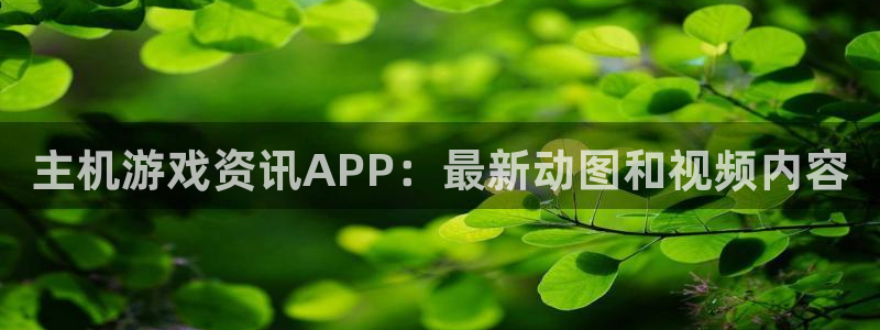 赢咖娱乐4开户：主机游戏资讯APP：最新动图和视频内容