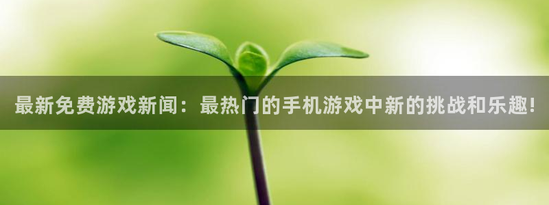 赢咖娱乐注册：最新免费游戏新闻：最热门的手机游戏中新的挑战和